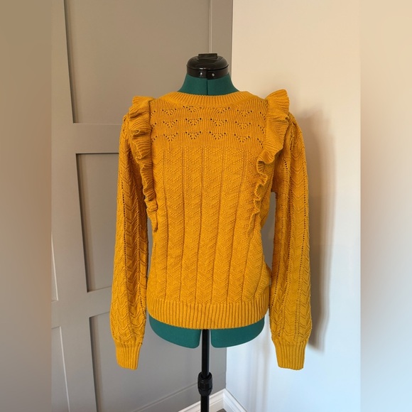 NWT PER UNA (Marks & Spencer) Mustard Knit Sweater - Picture 1 of 10